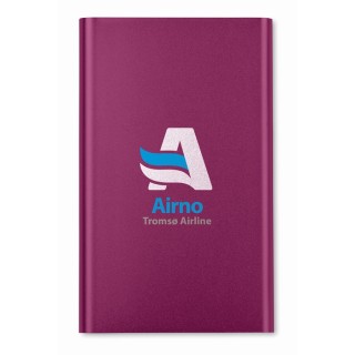 Power bank plano publicitario en aluminio 4000 mAh